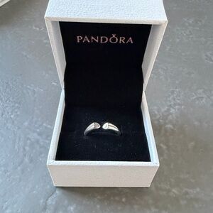 PANDORA Silver HEARTS OPEN RING S925 ALE 54